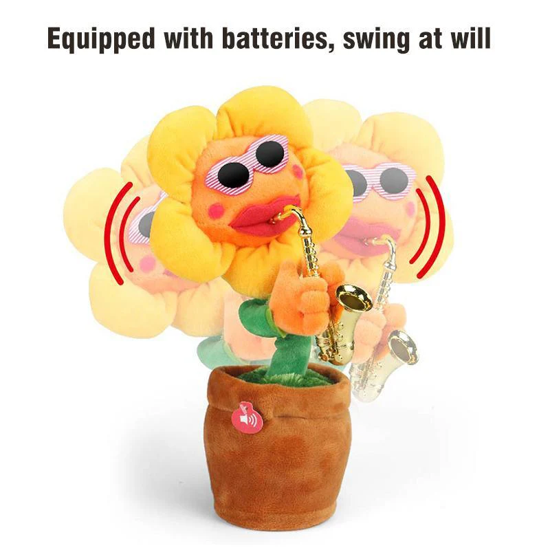 Sunflower singer with saxophone, funny toy - Image 5
