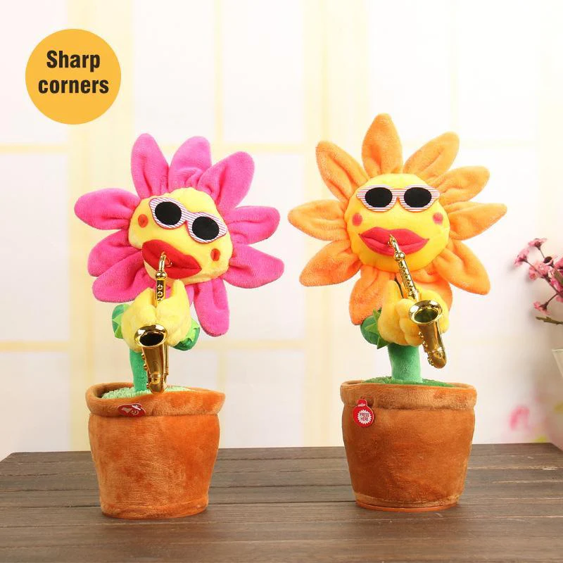 Sunflower singer with saxophone, funny toy - Image 8