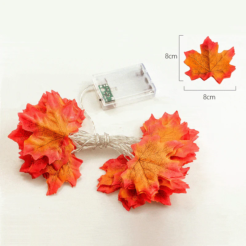 Thanksgiving Décor Fall Maple Leaf String Lights - Image 17