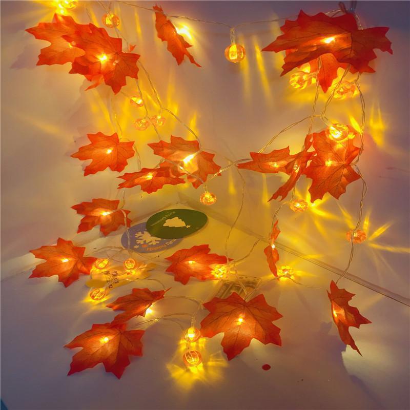 Thanksgiving Décor Fall Maple Leaf String Lights - Image 19