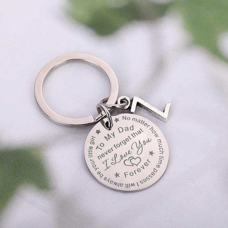 To My Dad/Mom Keychain (letter pendant) - Image 5