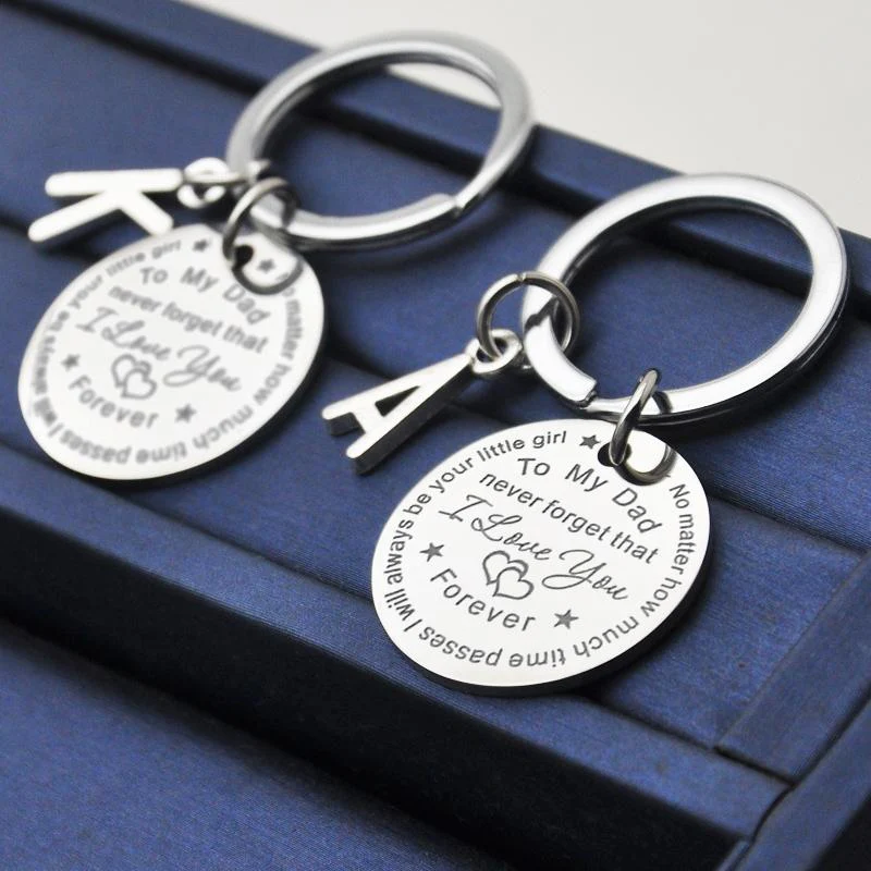 To My Dad/Mom Keychain (letter pendant) - Image 6