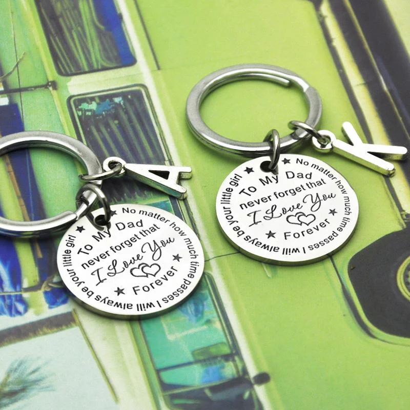 To My Dad/Mom Keychain (letter pendant) - Image 7