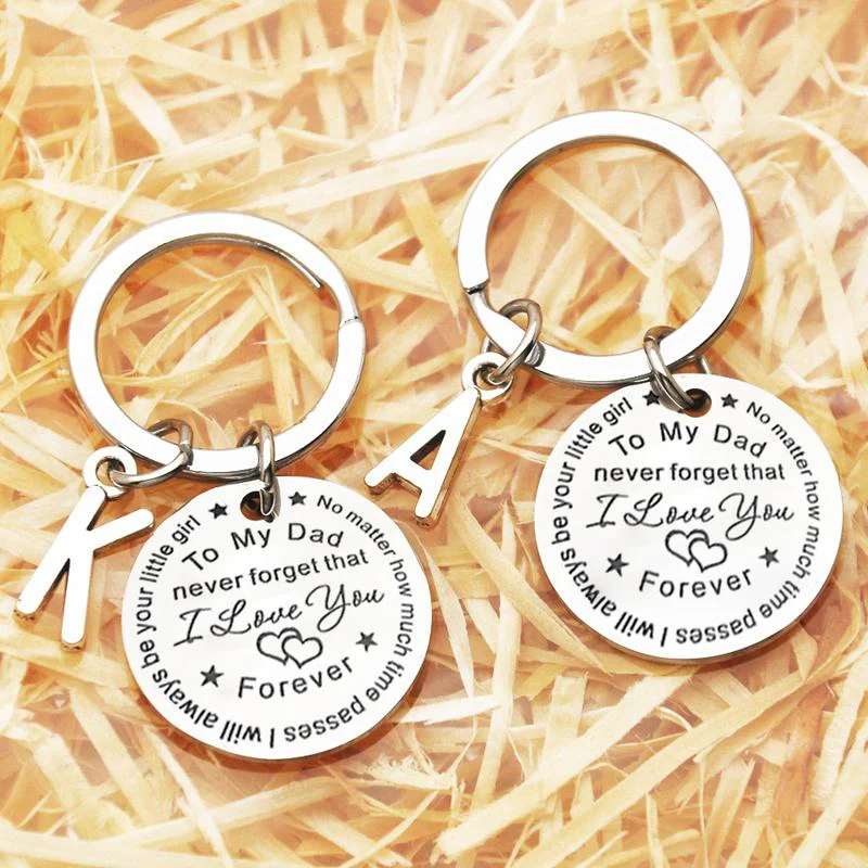 To My Dad/Mom Keychain (letter pendant) - Image 8