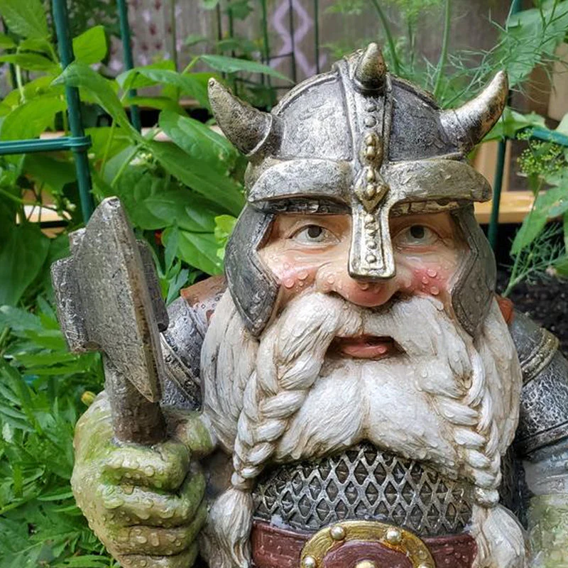 Viking Victor Norse Dwarf Gnome Statue - Image 3