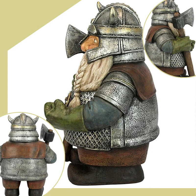 Viking Victor Norse Dwarf Gnome Statue - Image 8