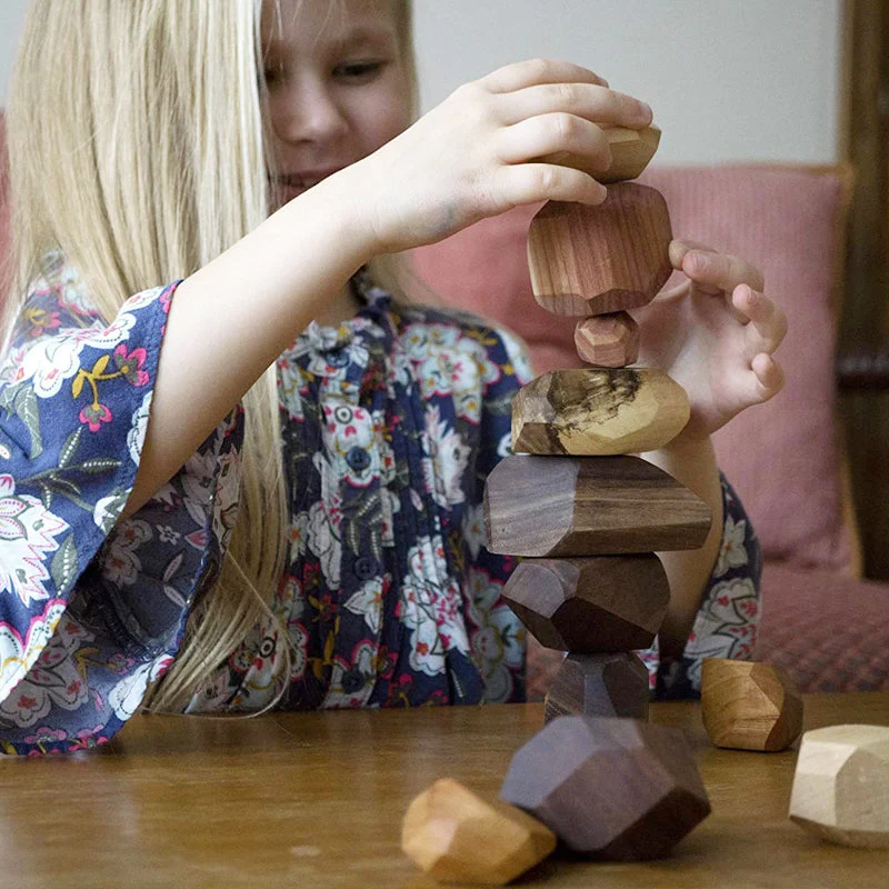 Wood Rock Set Balancing Blocks Toy - Image 5