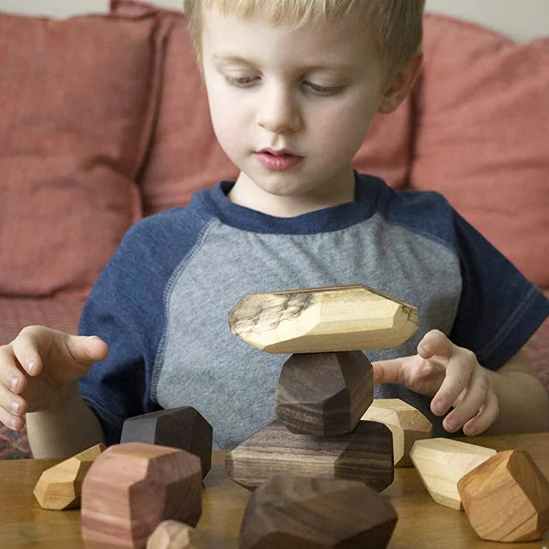 Wood Rock Set Balancing Blocks Toy - Image 6