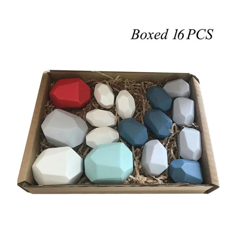 Wood Rock Set Balancing Blocks Toy - Image 9