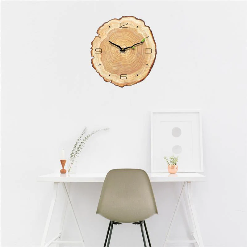Wooden Annual Rings Wall Clock - Image 3