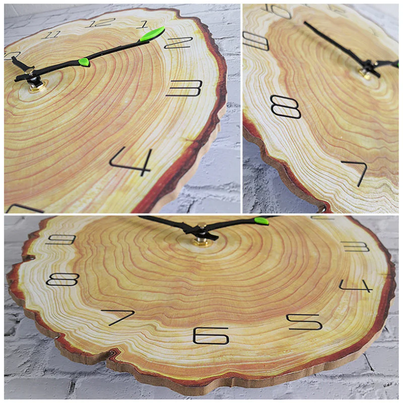 Wooden Annual Rings Wall Clock - Image 5