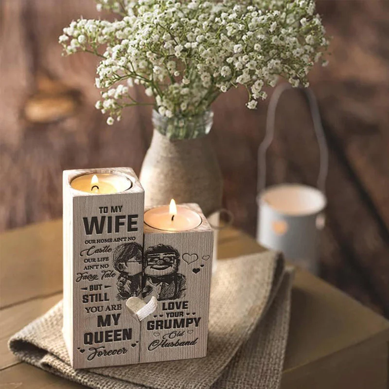 Wooden Heart Candle Holder - Image 2