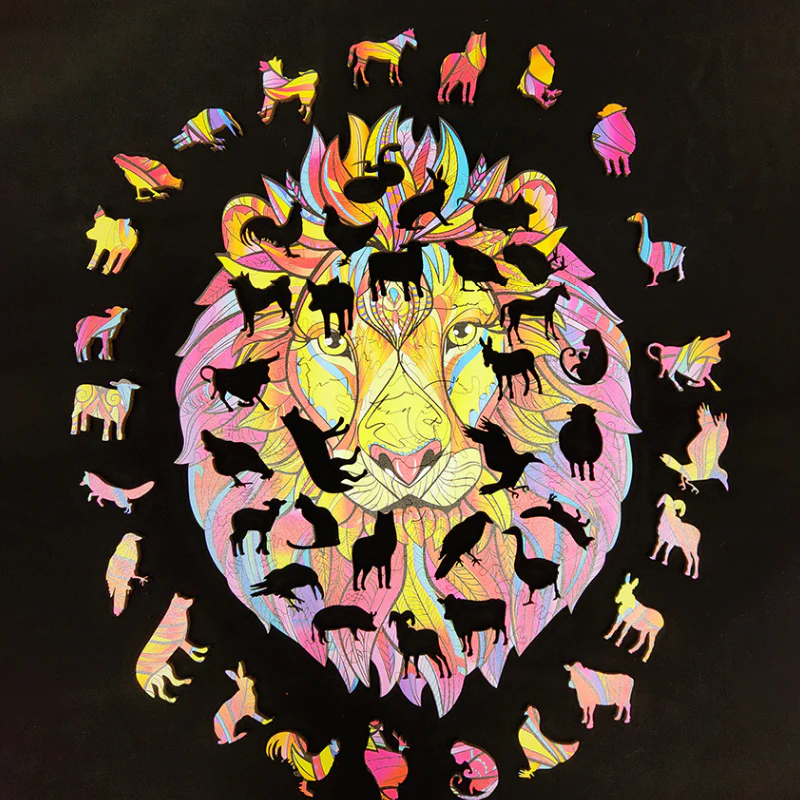 Wooden Lion Jigsaw Puzzle - Image 6
