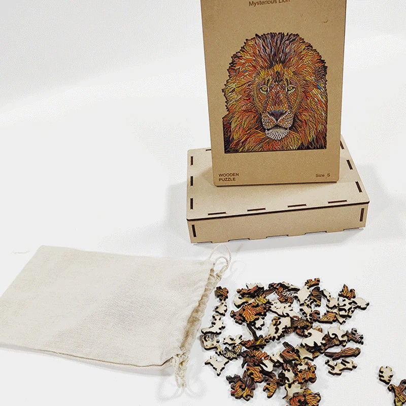 Wooden Lion Puzzle Blocks - Image 3