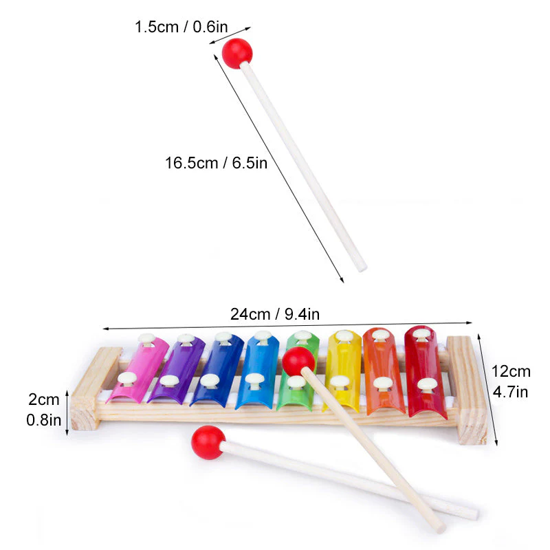 Wooden Octave Knocking Piano Baby Beat Xylophone - Image 3