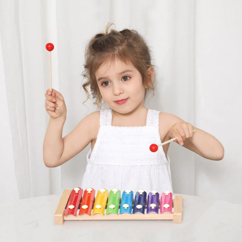 Wooden Octave Knocking Piano Baby Beat Xylophone - Image 4